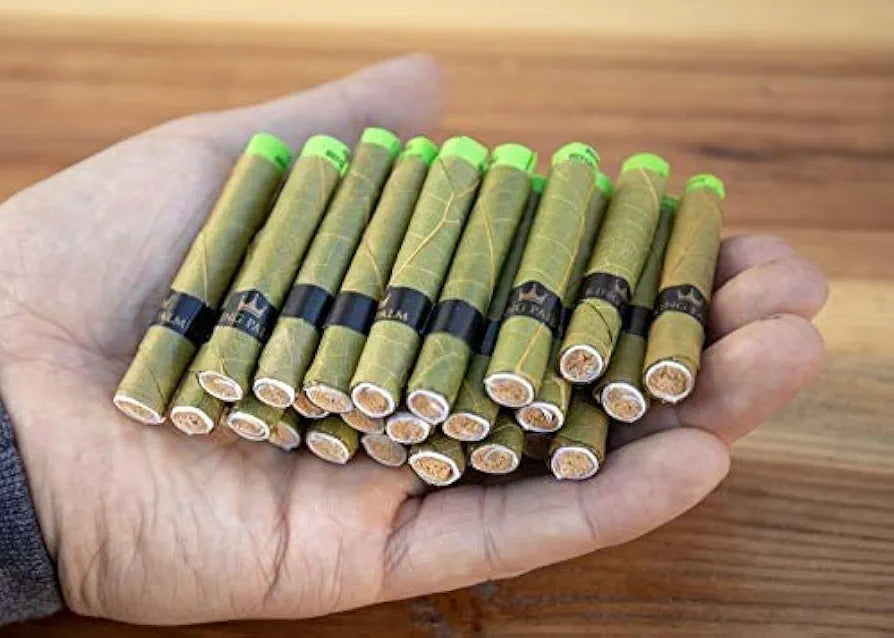 King Palm Rollies Size Cones (1 Packs Of 5, 5 Rolls) Natural Pre Wrap Palm Leafs 