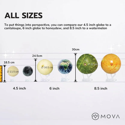Self Moving MOVA Globe Earth with Clouds – 4.5”