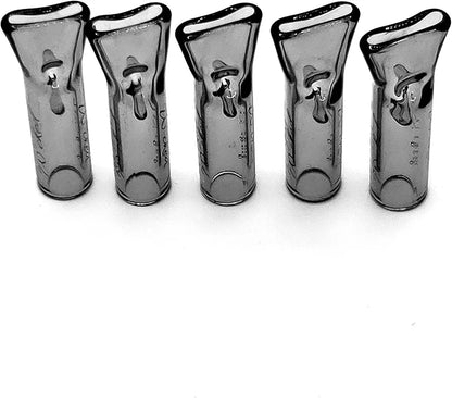 5PCS Reusable W'cked Glass Filter Tips for Pre Rolled Rolling Paper Cones Black