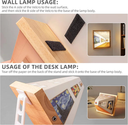 3D Illusion Wall Or Desk Light Wireless Hall Way