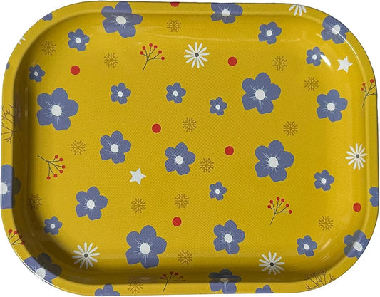 Rolling Tray “Cute Flowers” 5.5” x 7” Metal