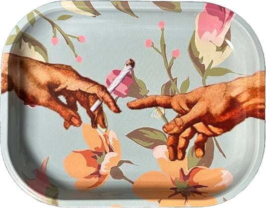 Rolling Tray “Floral Hands” 5.5” x 7" 