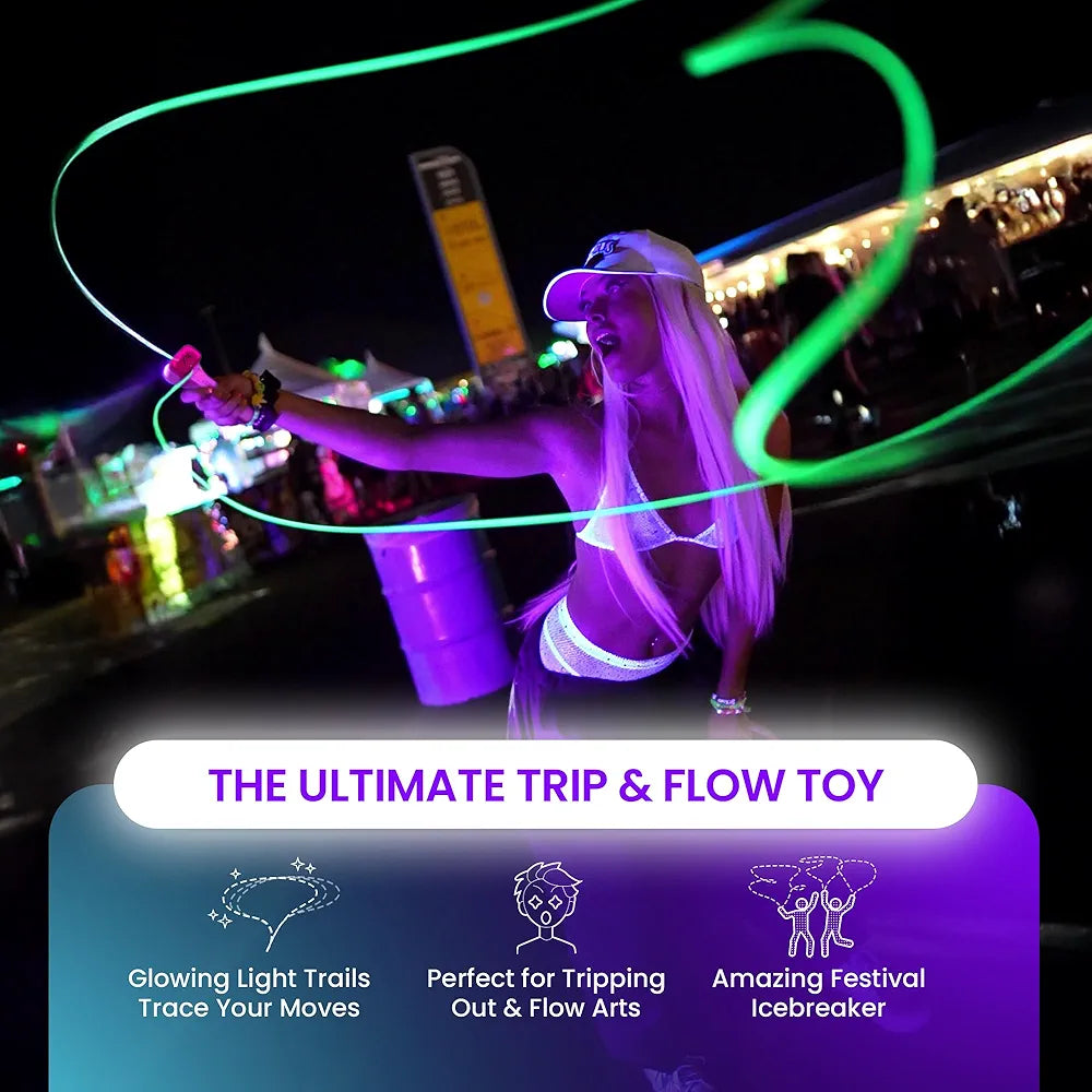 NANO Glow-in-the-Dark String Shooter Toy with Built-in UV Blacklight