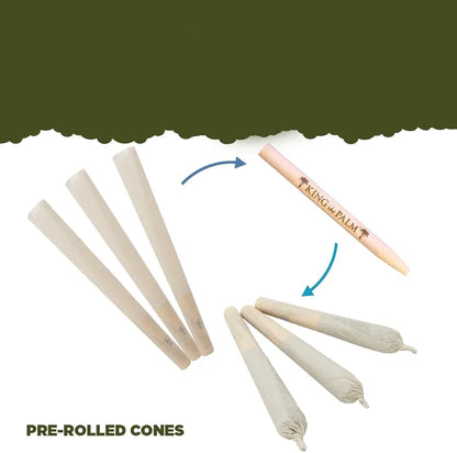 King Palm 1 1/4 Cones | 100 Pack Small Pre-Rolled Cones 