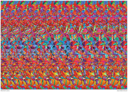 Set of Six Magic Eye Posters