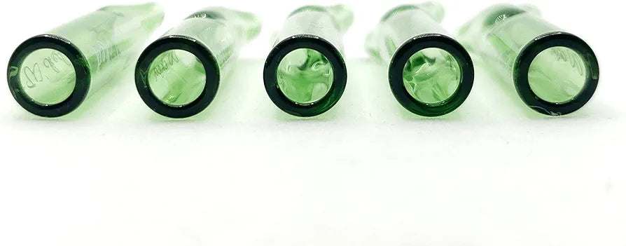5PCS Reusable W'cked Glass Filter Tips for Pre Rolled Rolling Paper Cones Green