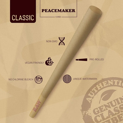 RAW Peacemaker Cones Classic | 54 Pack | Larger than King Size