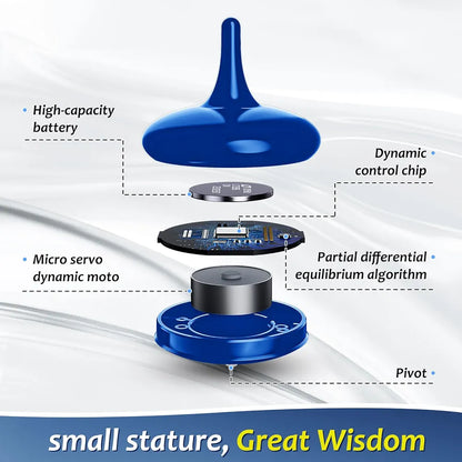 Spinning Top, 6+ Hour Spin, LED Light Show