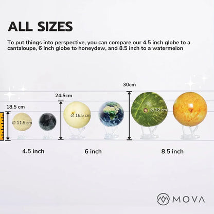 Self Moving MOVA Globe – White and Gold 4.5”