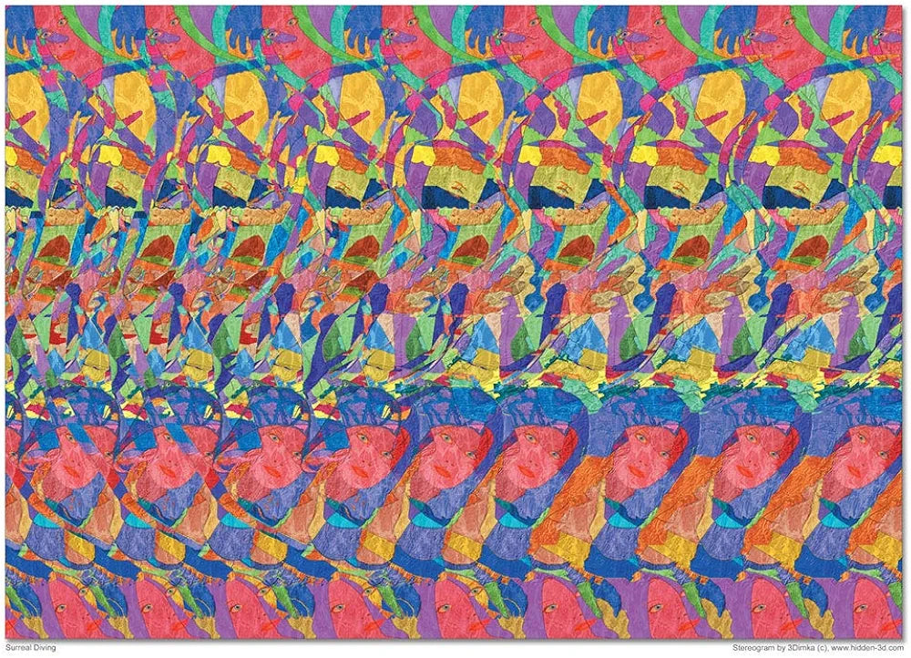 Set of Six Magic Eye Posters