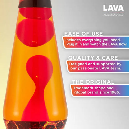Lava® Lamp - 14.5" Volcanic Crags - The Original Motion Light - Red Wax and Orange Liquid