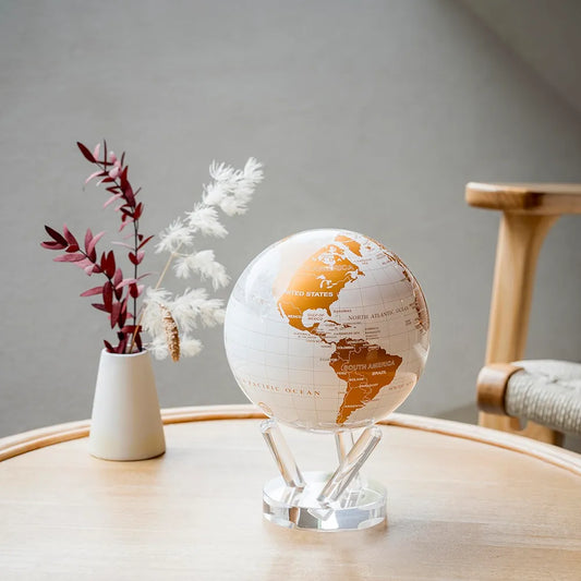 Self Moving MOVA Globe – White and Gold 4.5”