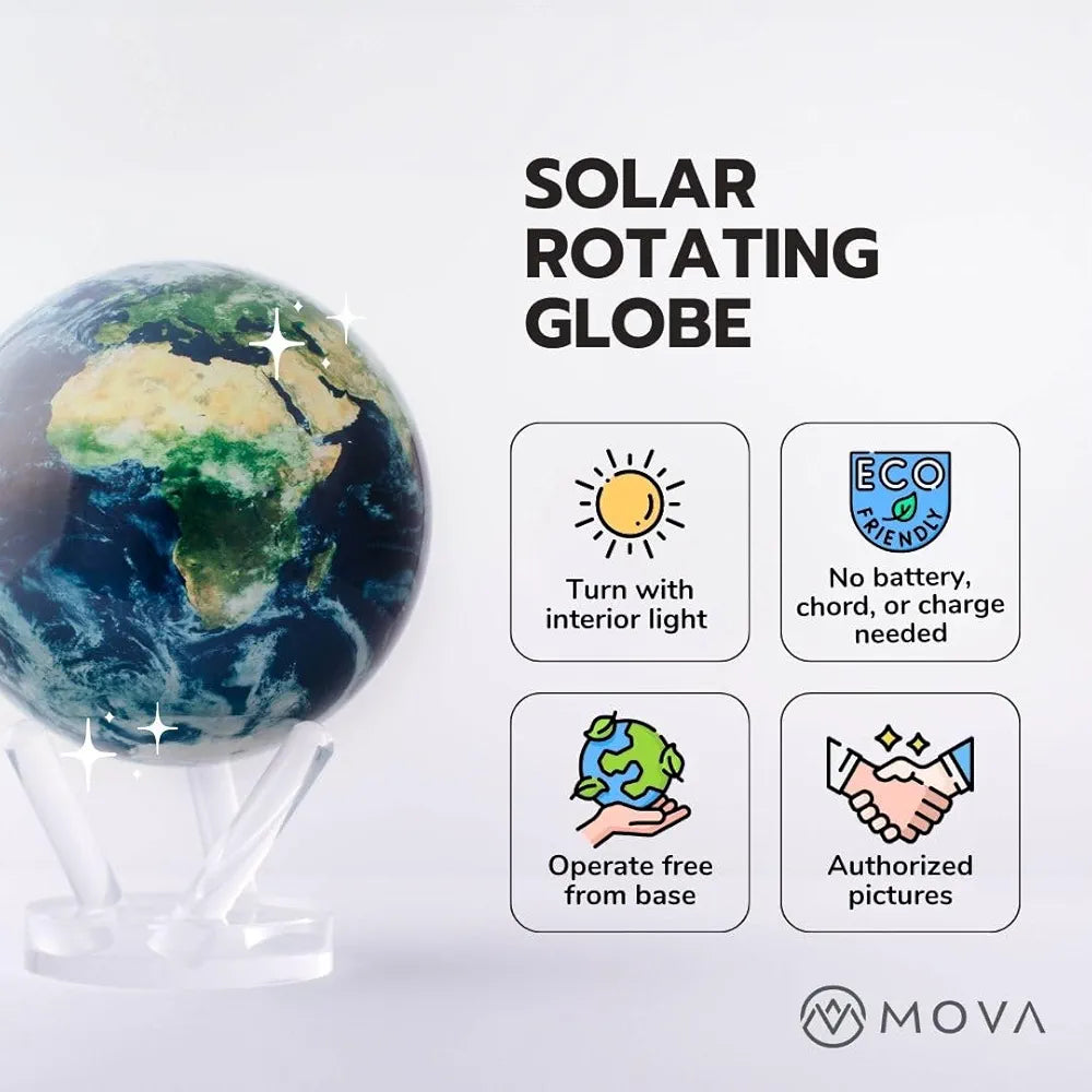 Self Moving MOVA Globe Earth with Clouds – 4.5”