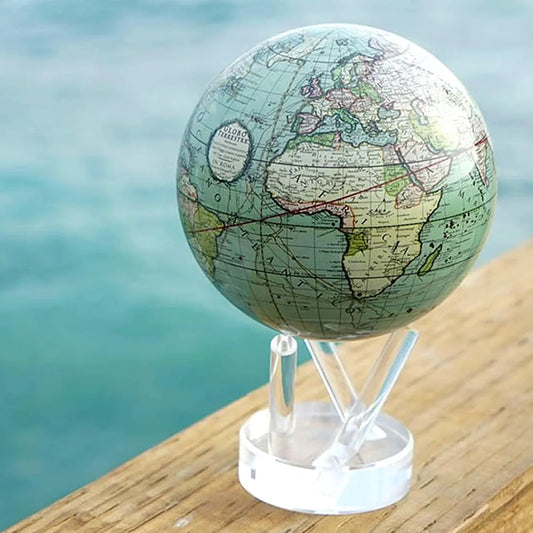 Self Moving MOVA Antique Terrestrial Globe 4.5"
