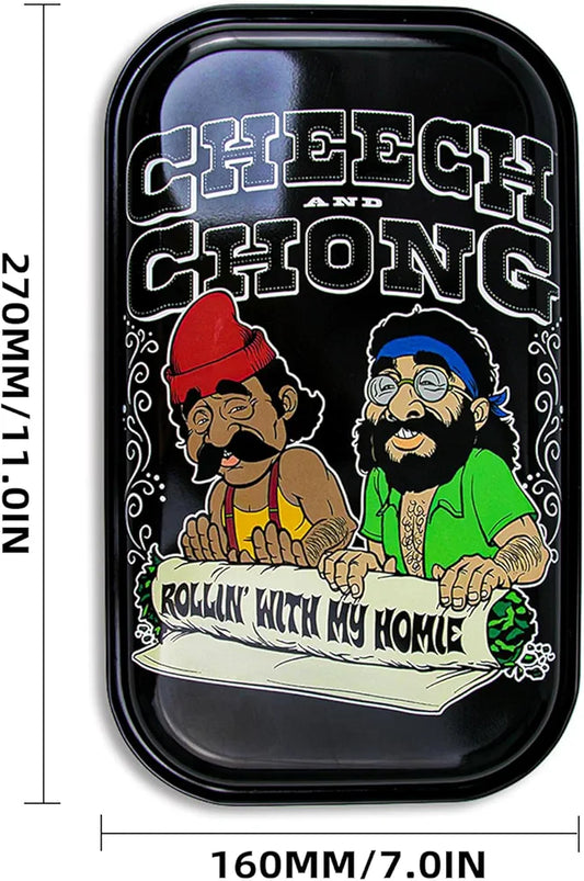 Cheech and Chong Metal Tray Black 11" x 7" (Black)