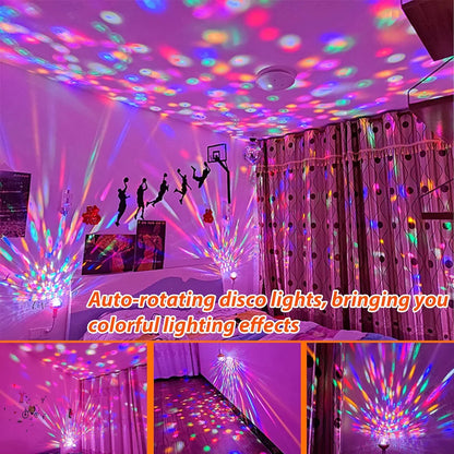 4 Pack Colorful Magic Rotating Ball Light, LED Plug in Disco Ball Light