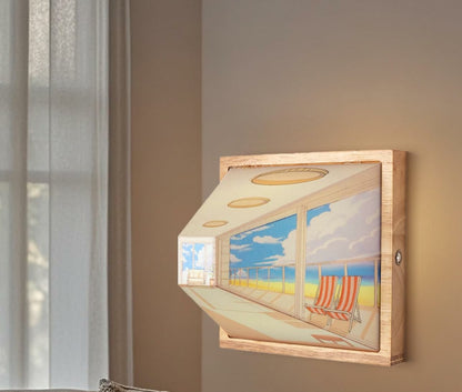 3D Illusion Wall Or Desk Light Wireless At The Beach