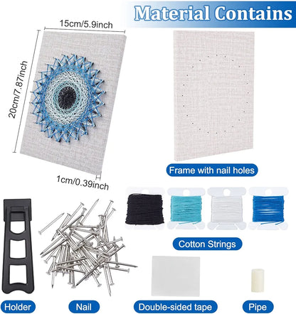 String Art Kit Blue Mandala