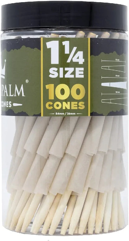 King Palm 1 1/4 Cones | 100 Pack Small Pre-Rolled Cones 