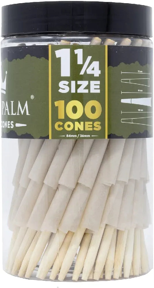 King Palm 1 1/4 Cones | 100 Pack Small Pre-Rolled Cones 