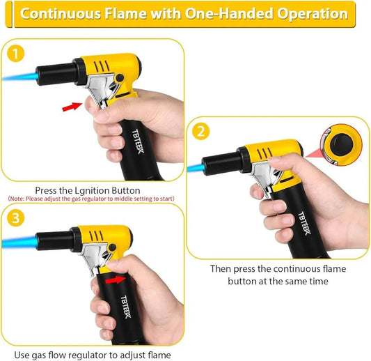 TBTeek Butane Torch with Fuel Gauge T907