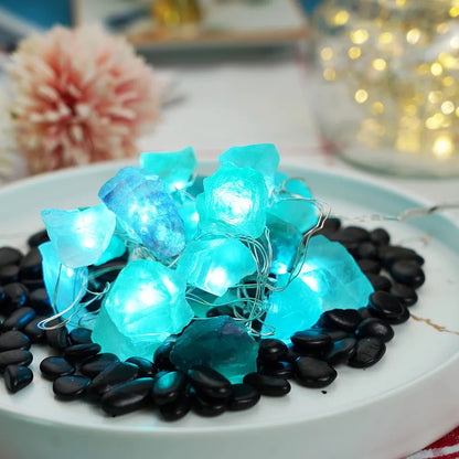 Natural Fluorite String Lights 6.5 FT 20 LED