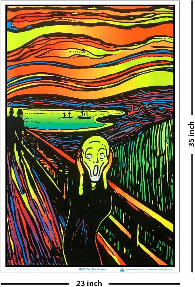The Scream - Blacklight Poster - 23"x 35"