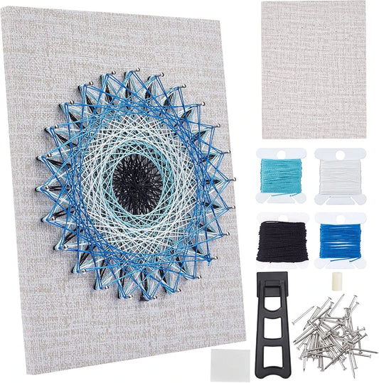 String Art Kit Blue Mandala