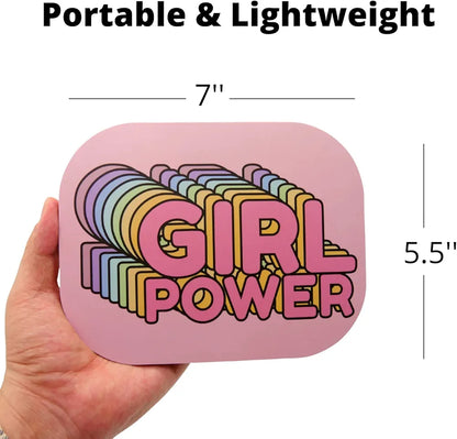 Girl Power Pink Rolling Tray with Magnetic Lid