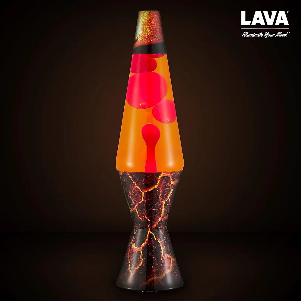 Lava® Lamp - 14.5" Volcanic Crags - The Original Motion Light - Red Wax and Orange Liquid