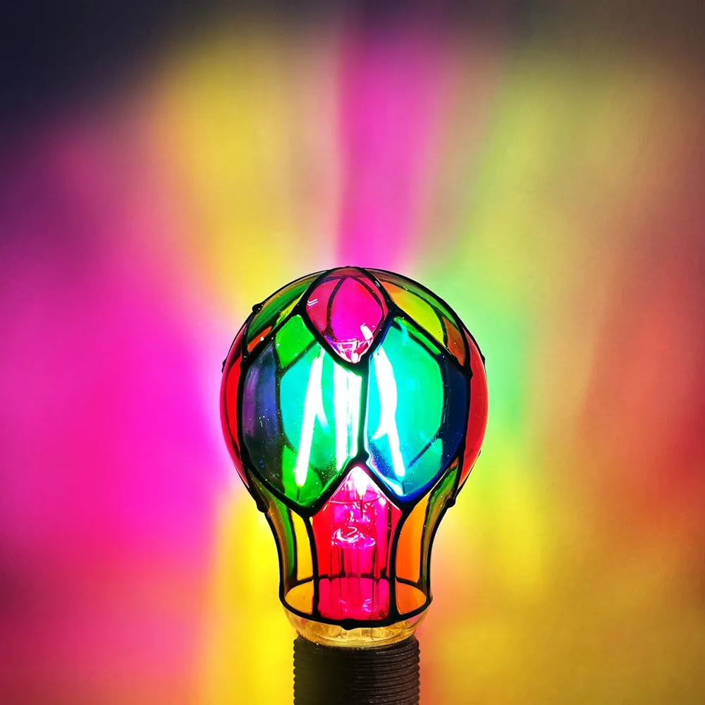 Stained Glass Light Bulb LED Bulbs,Dimmable Light Bulb,3.5W E26 Base