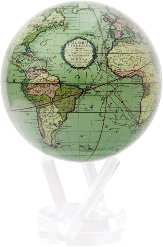 Self Moving MOVA Antique Terrestrial Globe 4.5"