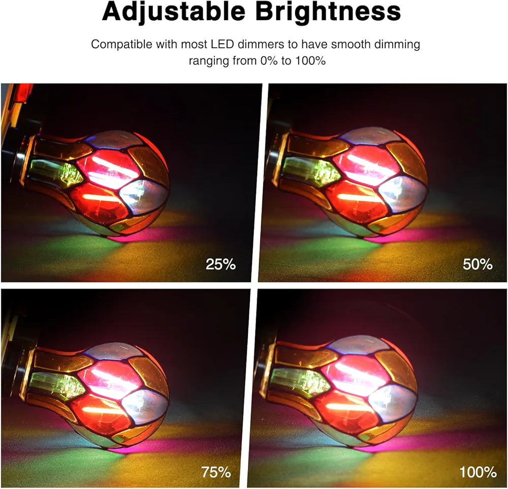 Stained Glass Light Bulb LED Bulbs,Dimmable Light Bulb,3.5W E26 Base