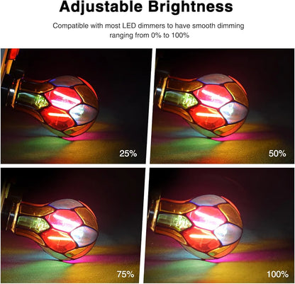 Stained Glass Light Bulb LED Bulbs,Dimmable Light Bulb,3.5W E26 Base