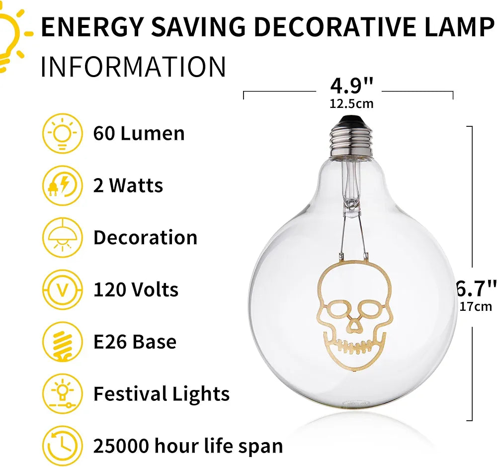 Skullz 2W LED Decorative Globe Light