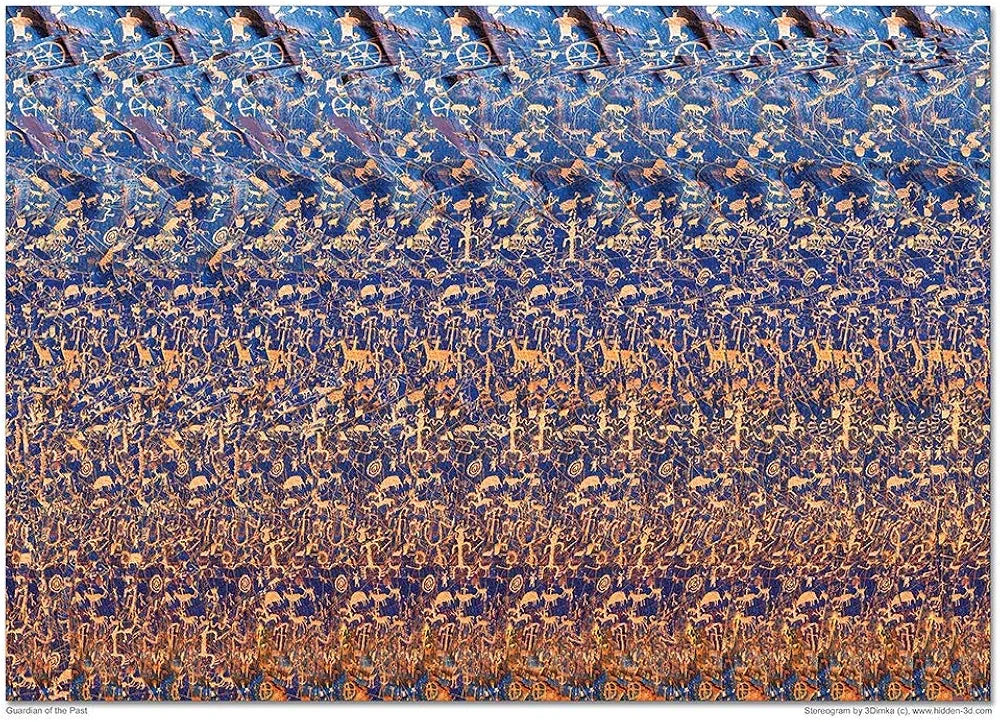 Set of Six Magic Eye Posters